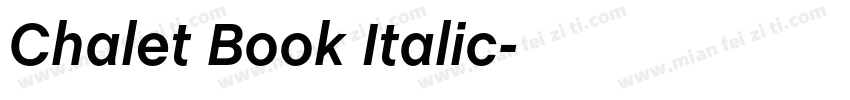 Chalet Book Italic字体转换